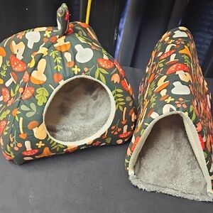Mushroom Print Pet Tents Cat Dog Home Ferret Play Tunnels Forest Themed